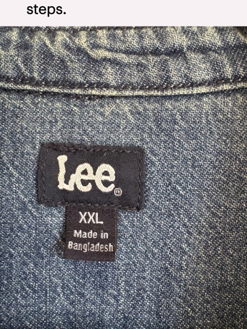 Lee Denim Shirt Dress in Blue Wash - Picture 3 of 4